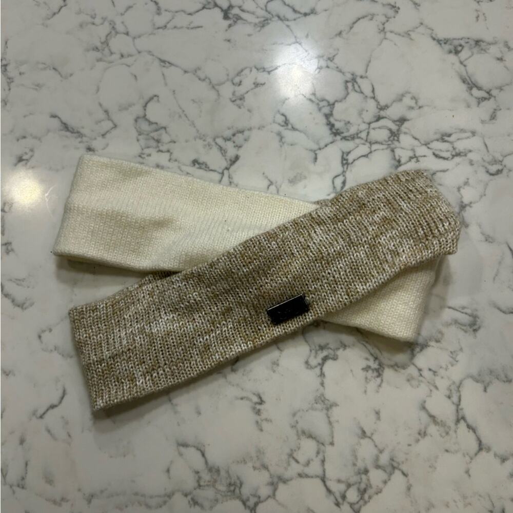 Under Armour‎ Tan Cream Thick Two Strap Cloth Headband